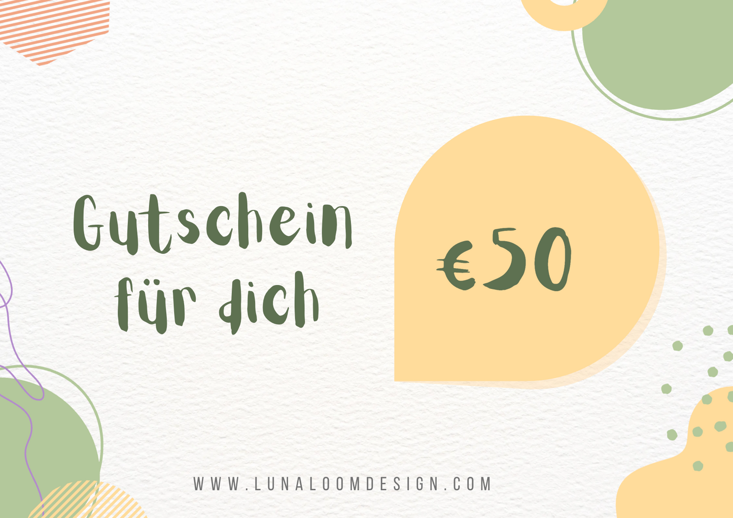 LunaLoom Gift Card - 50 EURO