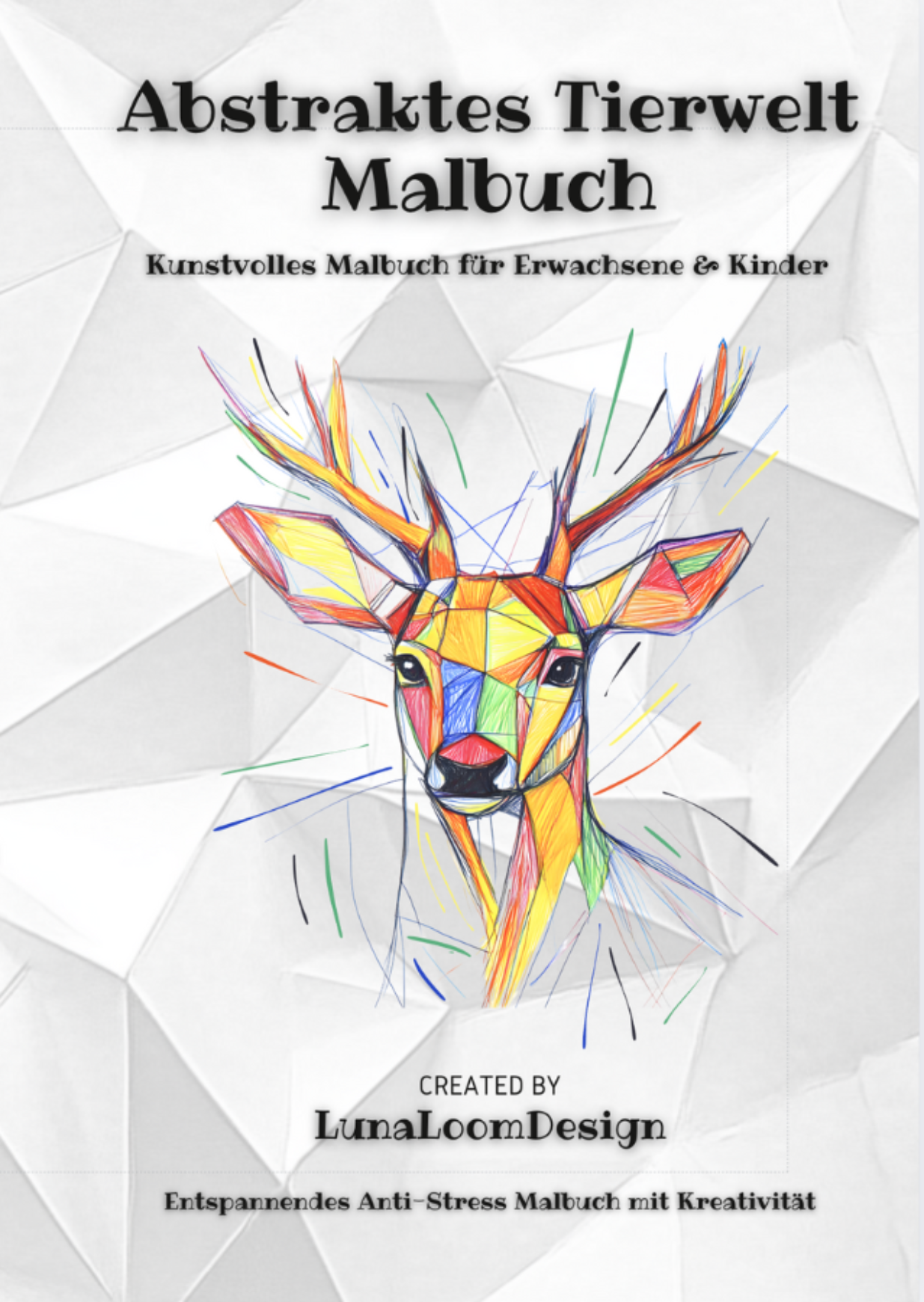 Malbuch Abstrakte Tierwelt