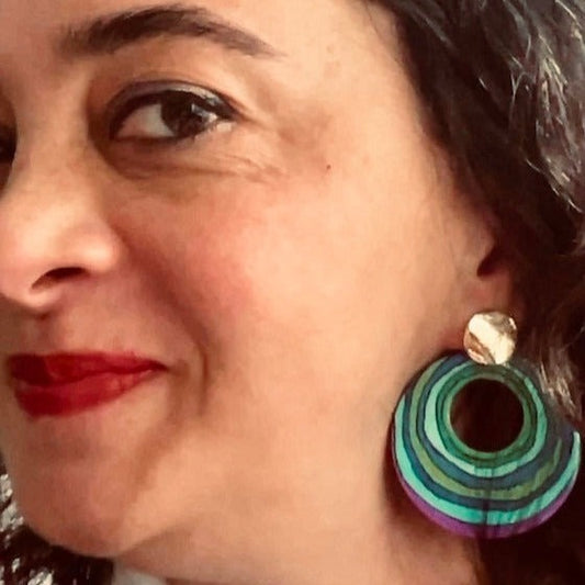 Hand-painted modern earrings
